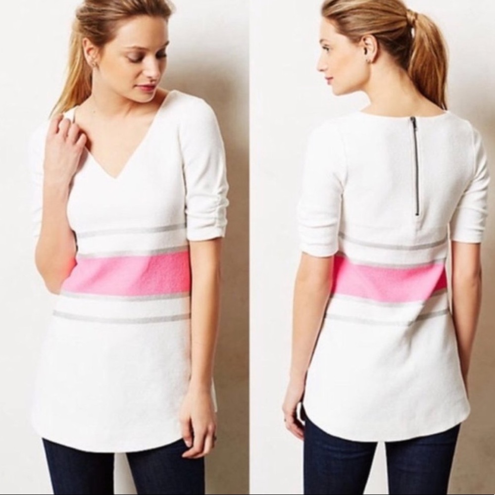 Anthropologie “Deletta” White Tunic Dress